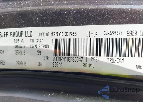 2015 Ram 1500 Sport z USA, uszkodzony, nr VIN 1C6RR7MT8FS554711